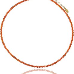 Larimar Natural Stone 3mm Minimalist Necklace Handmade Beaded Necklace Healing Crystal Choker Necklace For Women