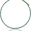Larimar Natural Stone 3mm Minimalist Necklace Handmade Beaded Necklace Healing Crystal Choker Necklace For Women