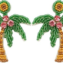 Coconut Palm Tree Dangle Earring Summer Holiday Hawaii Gifts Beach Theme Jewelry handmade beaded jewelry Gifts Funny Earrings